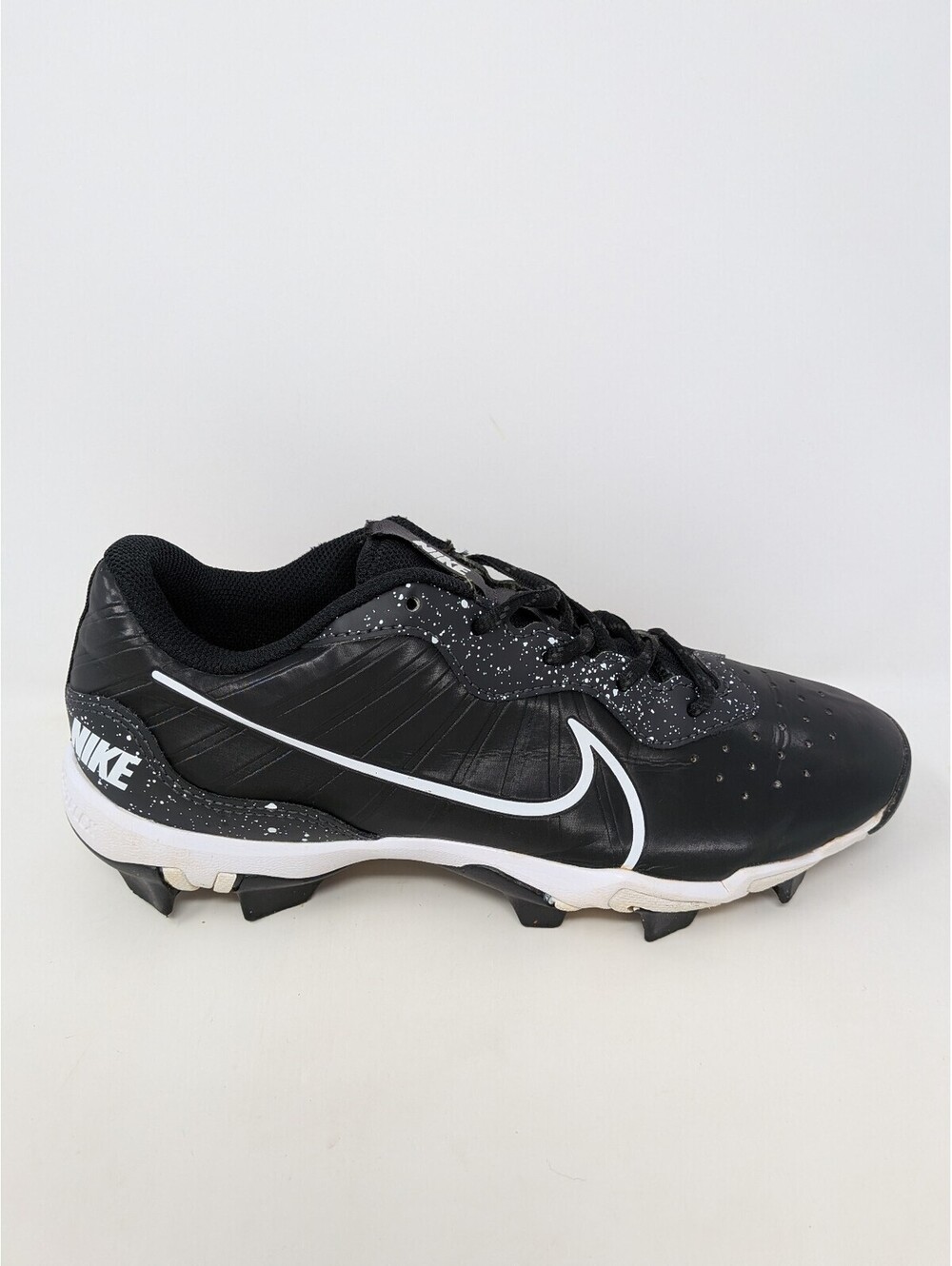Nike Alpha Huarache 4 Keystone Men’s 7 Black White Cleats DJ6524-003 - Picture 8 of 12